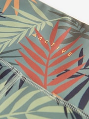Palm Print Active Power Capri Leggings - Image 8 of 8