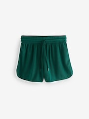 Groen - Actieve tennis badstof shorts met bies - Image 6 of 8