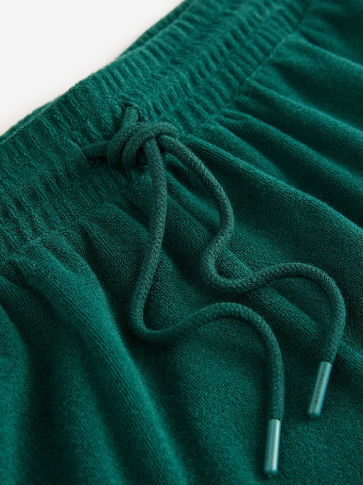 Groen - Actieve tennis badstof shorts met bies - Image 7 of 8