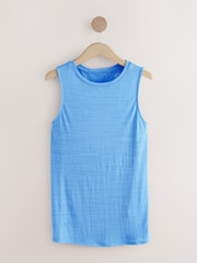 Blue Active Lightweight Open Back Tank Vest - Image 6 of 8
