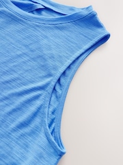 Blue Active Lightweight Open Back Tank Vest - Image 7 of 8
