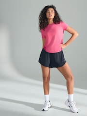 Pink Active Lightweight Short Sleeve Running Top with Reflective Taping - Image 3 of 9