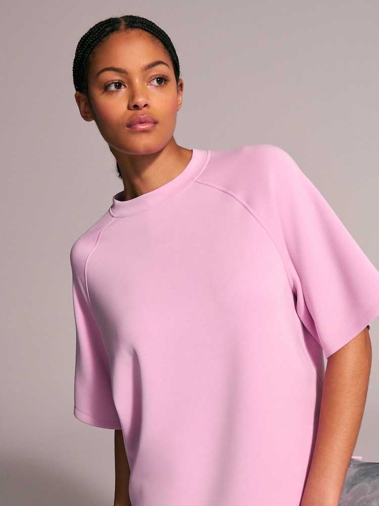 Light Pink Active Modal Longline T-Shirt - Image 2 of 8