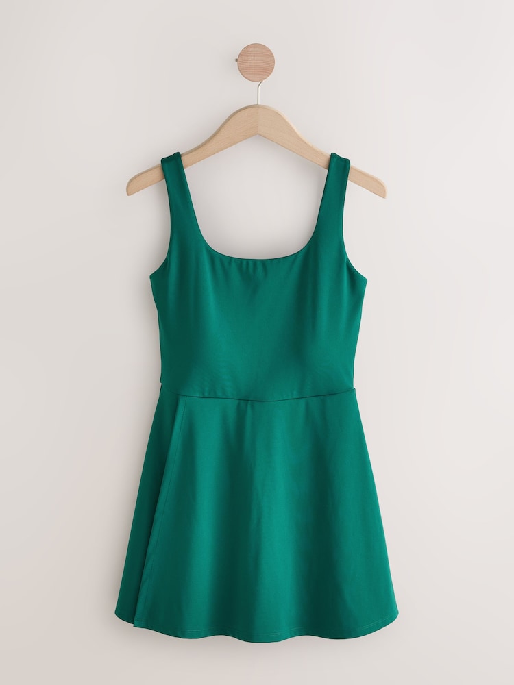 Green Active Square Neck Tennis Dress - Image 5 of 7