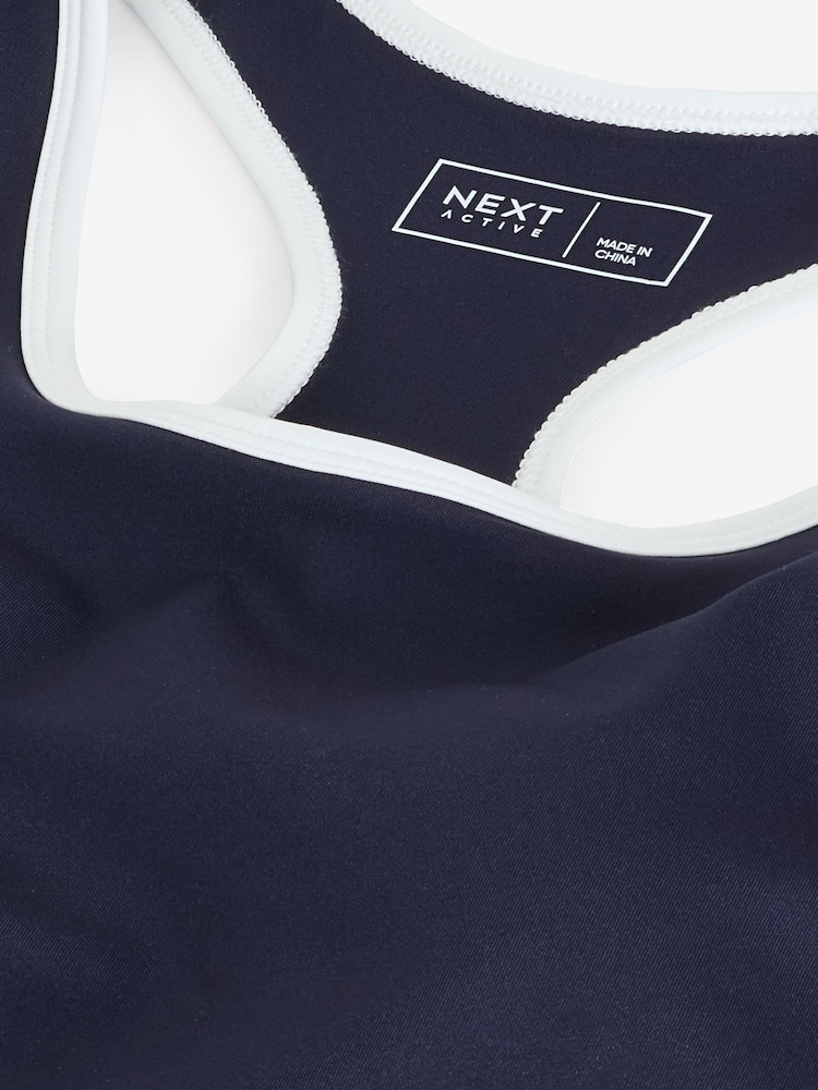 Navy Active Support Racer Back Vest Top - Image 7 of 8
