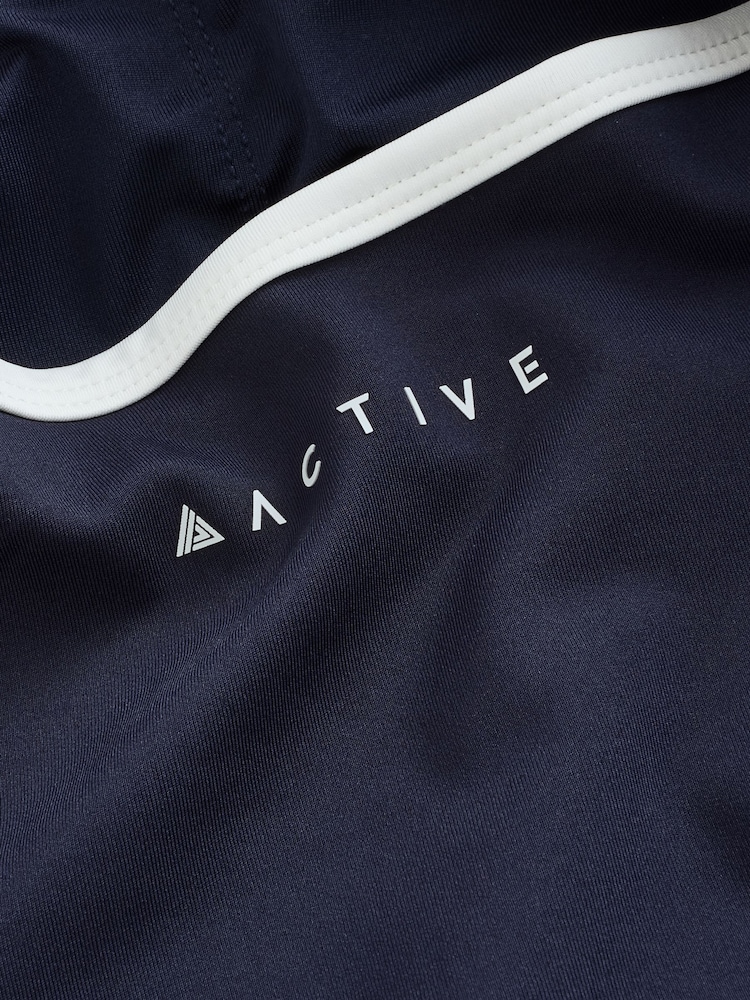 Navy Active Support Racer Back Vest Top - Image 8 of 8