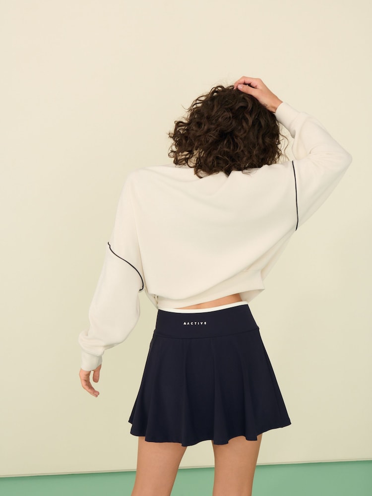 Ecru Active Zip Through Jacket with Tipping - Image 4 of 8