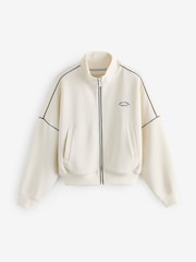 Ecru Active Zip Through Jacket with Tipping - Image 6 of 8