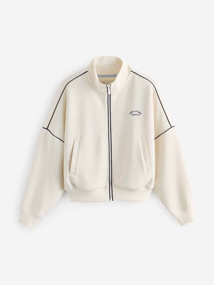 Ecru Active Zip Through Jacket with Tipping - Image 6 of 8