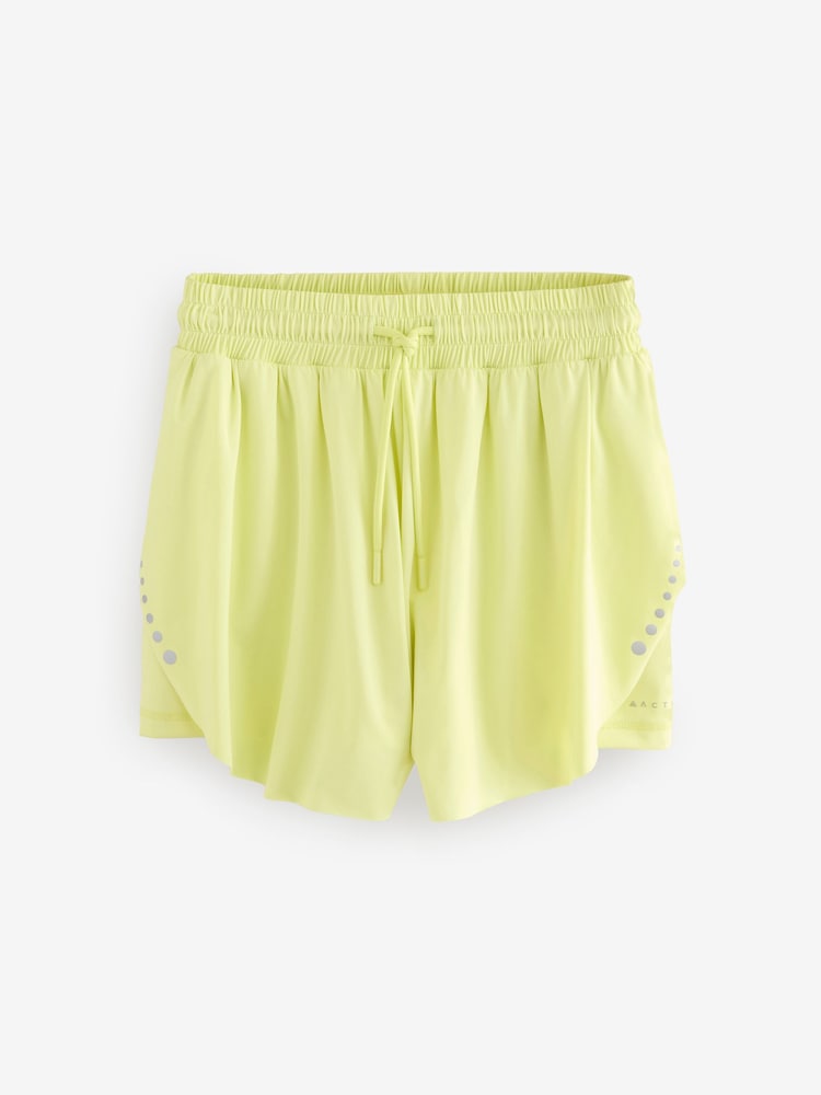 Vert citron - Short de course Active Sports en jersey avec poches - Image 6 of 8