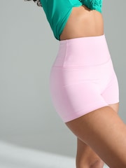 Light Pink Active Shorter Length Cycling Shorts - Image 4 of 9