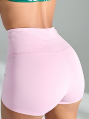 Light Pink Active Shorter Length Cycling Shorts - Image 5 of 9