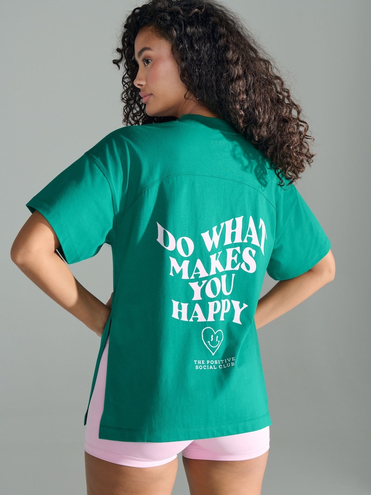 Green Oversized 100% Cotton T-Shirt - Image 3 of 7