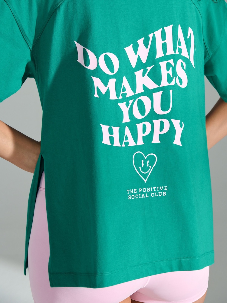 Green Oversized 100% Cotton T-Shirt - Image 4 of 7