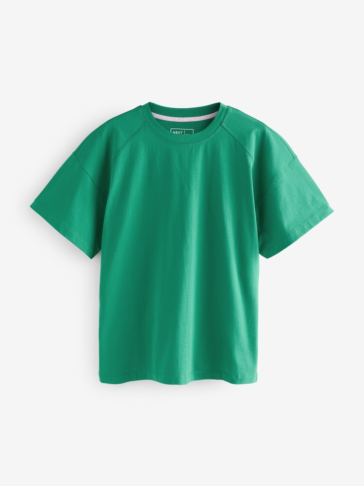 Green Oversized 100% Cotton T-Shirt - Image 5 of 7