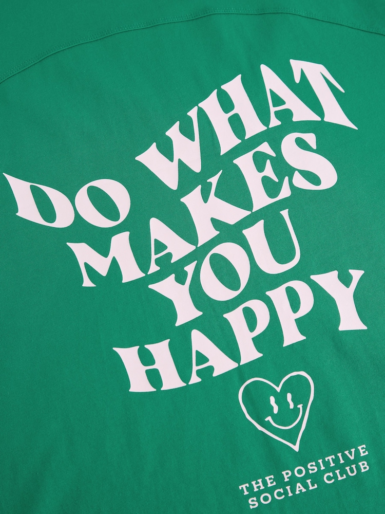 Green Oversized 100% Cotton T-Shirt - Image 6 of 7