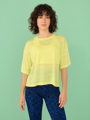 Bright Yellow Active Crew Neck Lightweight Boxy Short Sleeve T-Shirt - Image 1 of 8