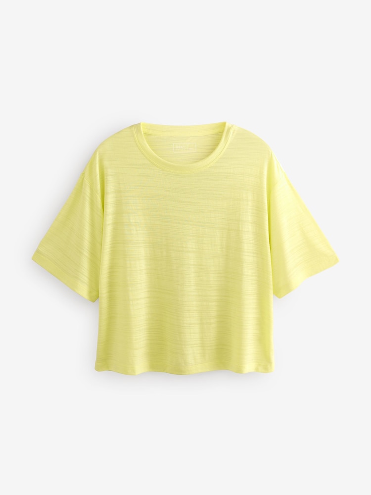 Bright Yellow Active Crew Neck Lightweight Boxy Short Sleeve T-Shirt - Image 6 of 8
