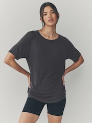 Charcoal Grey Crew Neck Lightweight Short Sleeve T-Shirt - Image 1 of 9