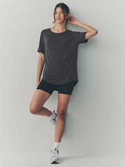 Charcoal Grey Crew Neck Lightweight Short Sleeve T-Shirt - Image 2 of 9