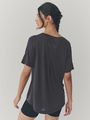 Charcoal Grey Crew Neck Lightweight Short Sleeve T-Shirt - Image 4 of 9