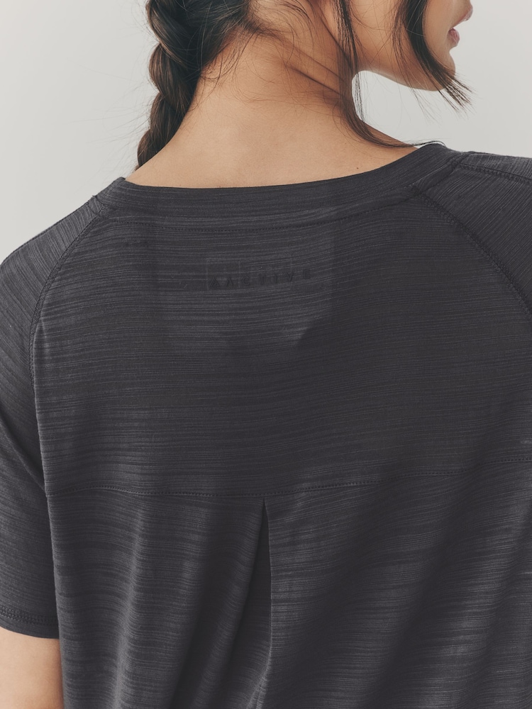 Gris de charbon de bois - Col rond Lightweight Manches courtes T-shirt - Image 5 of 9