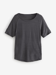 Charcoal Grey Crew Neck Lightweight Short Sleeve T-Shirt - Image 7 of 9