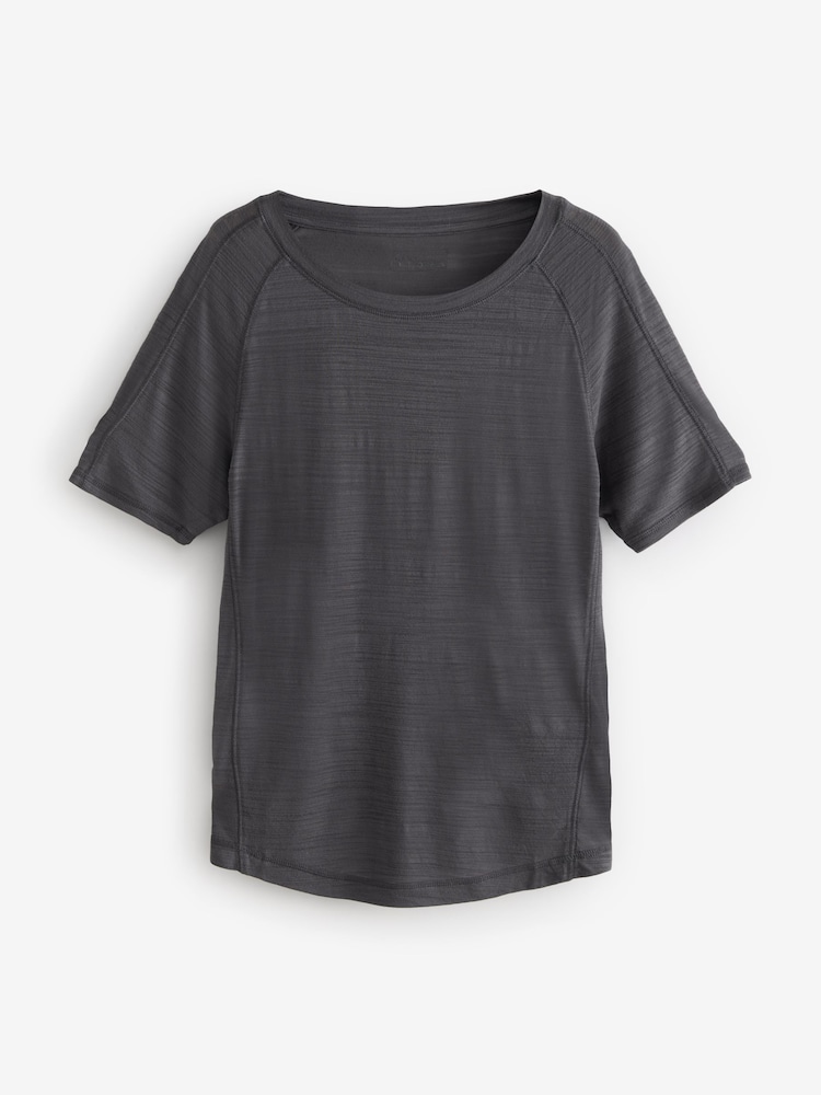 Gris de charbon de bois - Col rond Lightweight Manches courtes T-shirt - Image 7 of 9