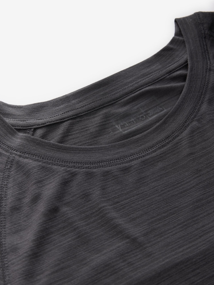 Gris de charbon de bois - Col rond Lightweight Manches courtes T-shirt - Image 8 of 9
