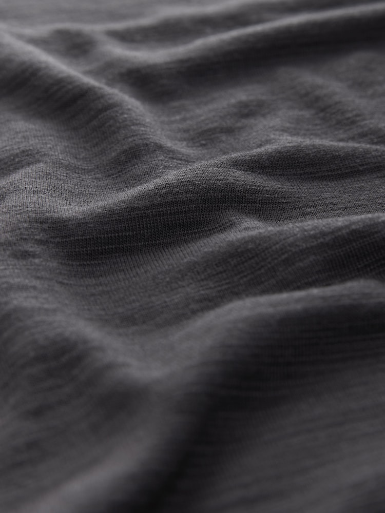 Charcoal Grey Crew Neck Lightweight Short Sleeve T-Shirt - Image 9 of 9