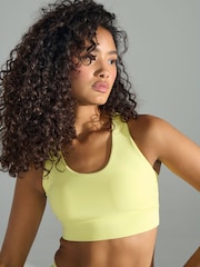 Lime Green Active Cross Back Bra - Image 1 of 8