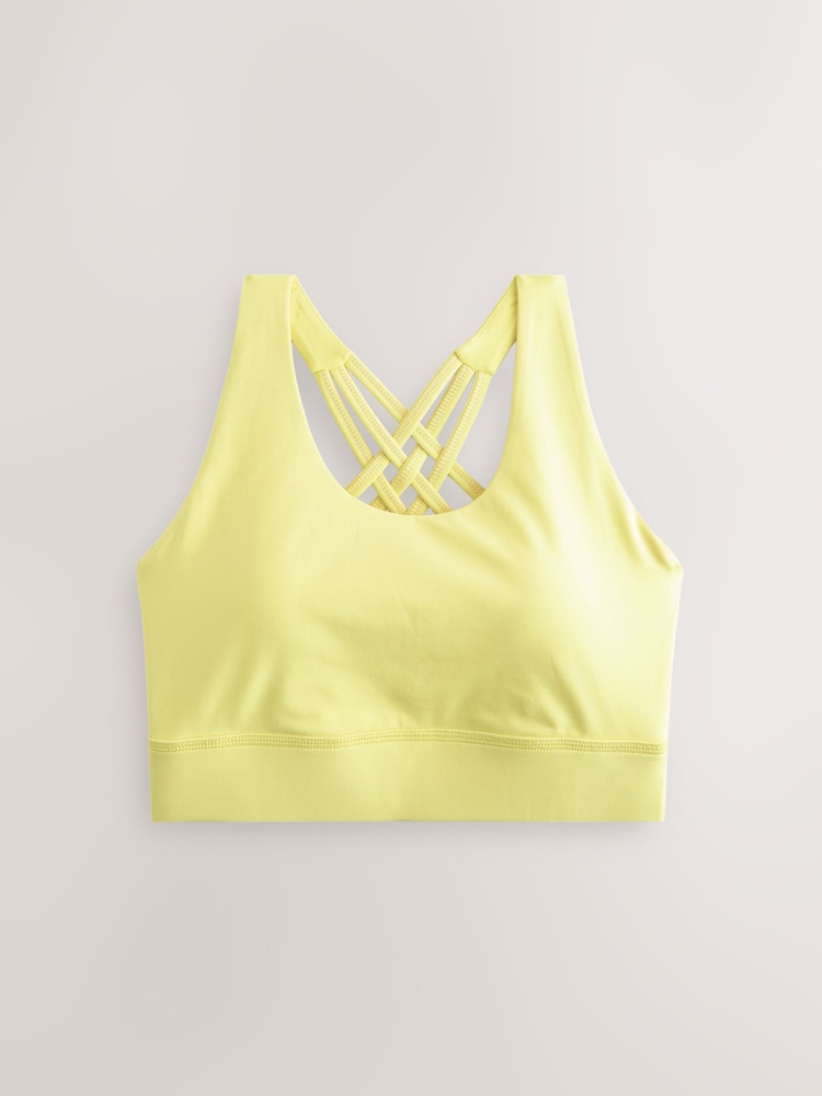 Lime Green Active Cross Back Bra - Image 6 of 8