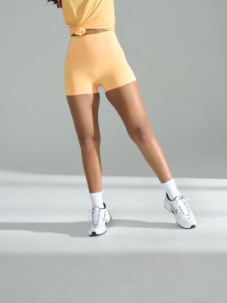 Orange Active Shorter Length Cycling Shorts - Image 2 of 7