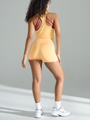 Orange Active Shorter Length Cycling Shorts - Image 3 of 7