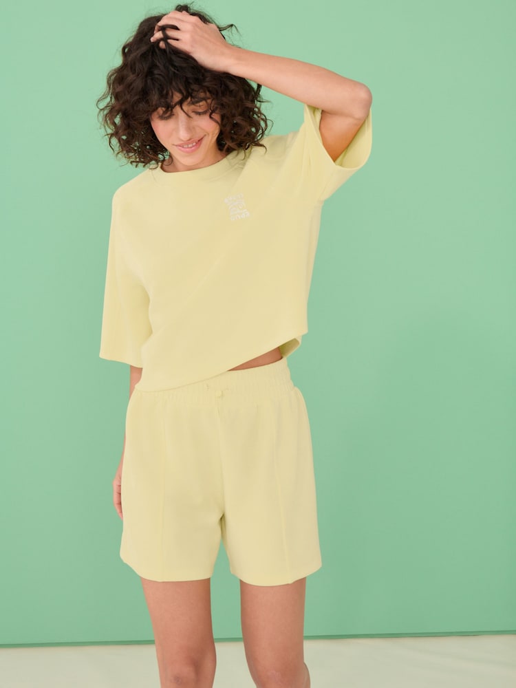 Light Yellow Active Modal Soft Touch Shorts - Image 1 of 8 Light Yellow Active Modal Soft Touch Shorts - Image 1 of 8