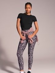 Pink Swirl Power Active Sports Leggings - Image 1 of 8