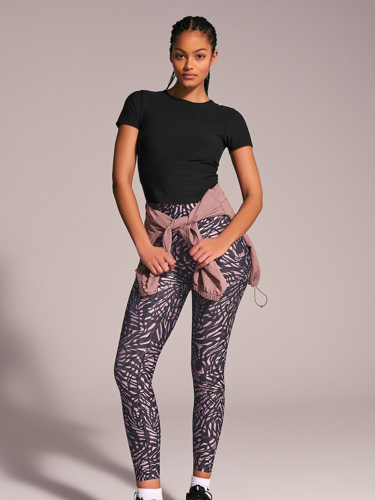 Pink Swirl Power Active Sports Leggings - Image 1 of 8