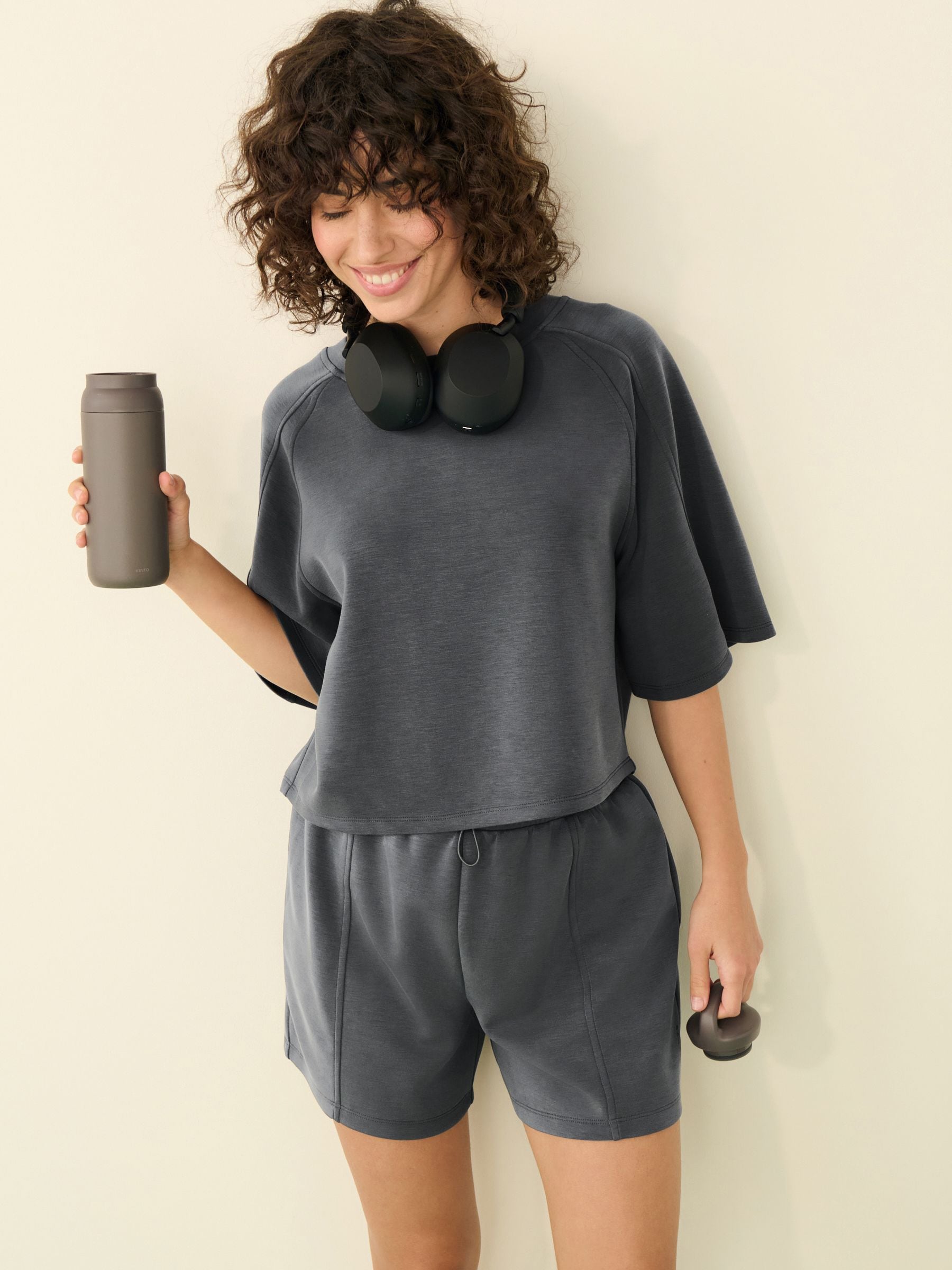 Charcoal Grey Active Modal Supersoft Short Sleeve T-Shirt