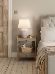 Feather & Black Weathered Oak Loire Bedside Table - Image 1 of 2