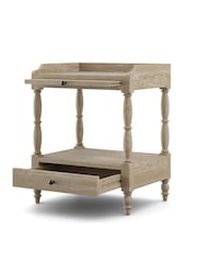 Feather & Black Weathered Oak Loire Bedside Table - Image 2 of 2