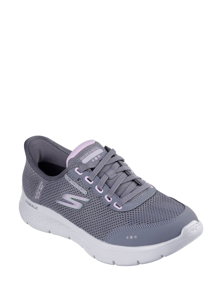 Skechers Grey Womens Slip Ins Go Walk Flex Trainers - Image 1 of 3