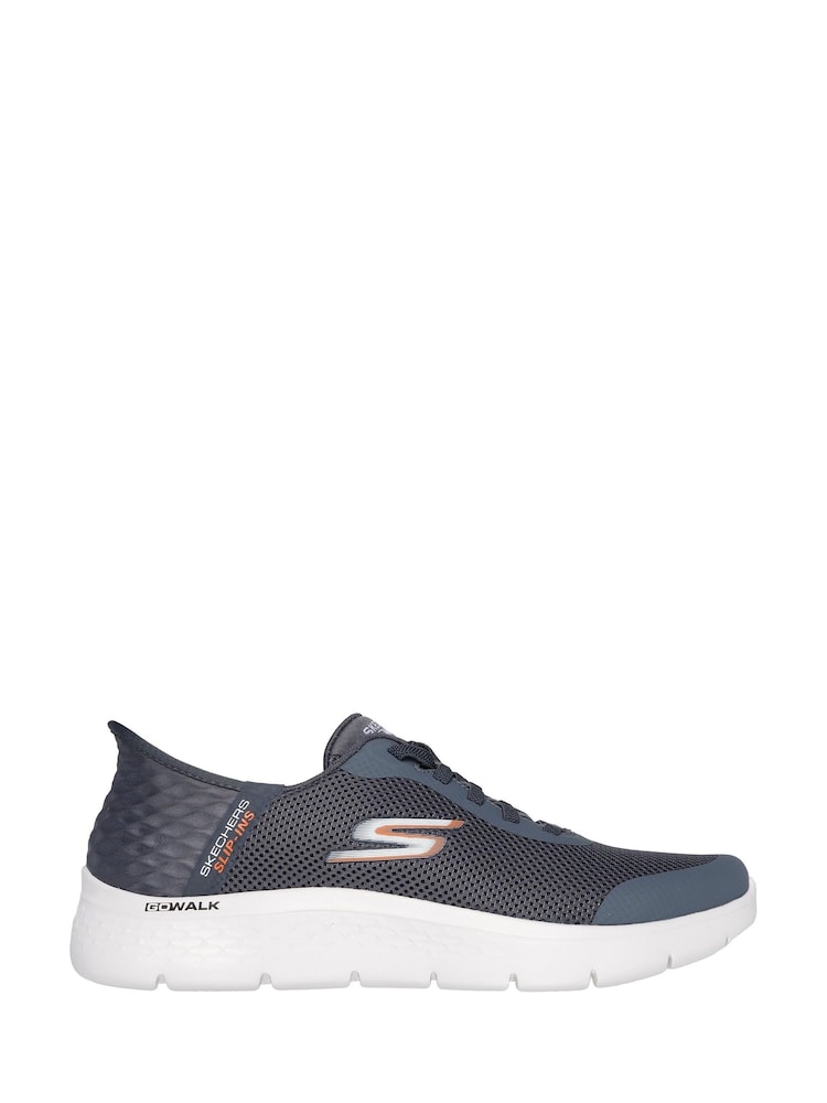 Skechers Grey Go Walk Flex Hands Up Slip In Trainers - Image 1 of 3 Skechers Grey Go Walk Flex Hands Up Slip In Trainers - Image 1 of 3