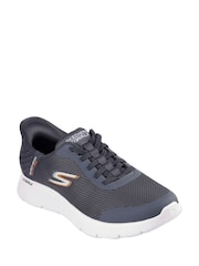 Skechers Grey Go Walk Flex Hands Up Slip In Trainers - Image 2 of 3