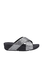 Fitflop Lulu Glitterball Cross Slides - Image 1 of 4