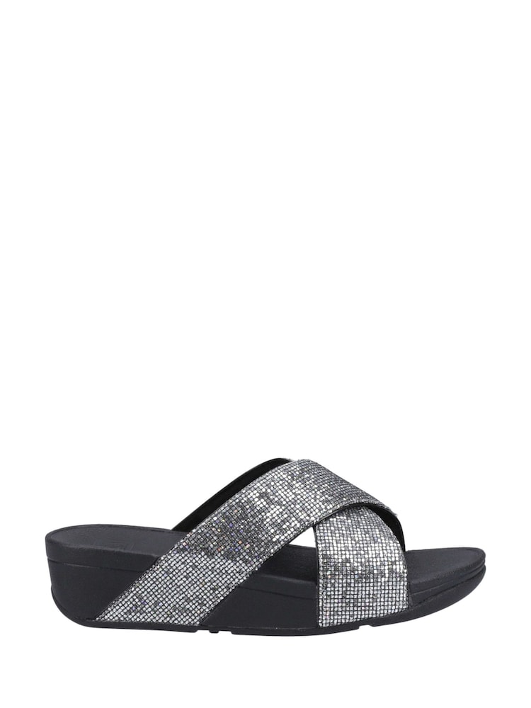 Fitflop Lulu Glitterball Cross Slides - Image 1 of 4