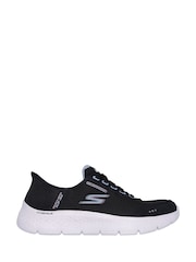 Skechers Black Chrome Womens Slip Ins Go Walk Flex Trainers - Image 1 of 3