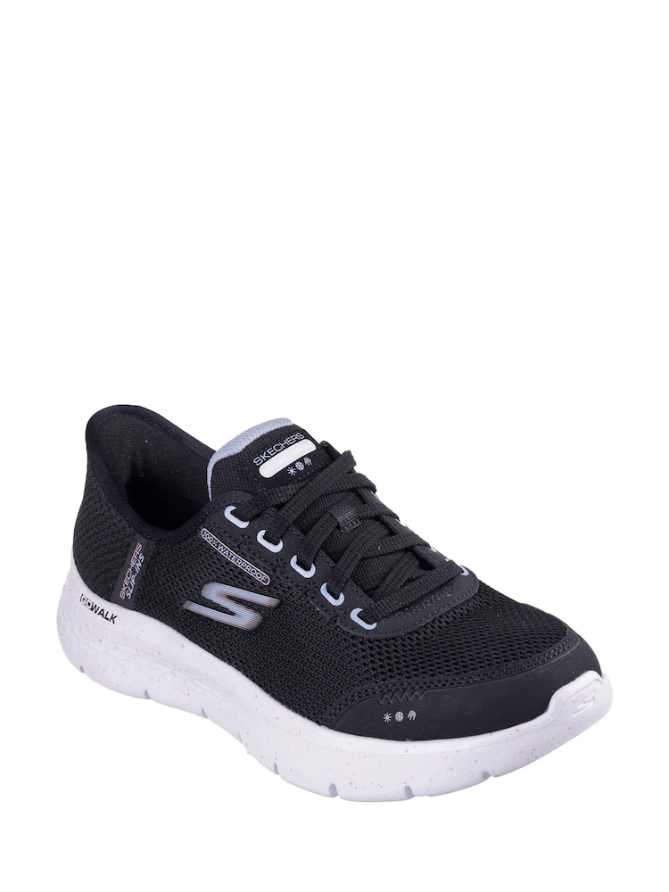 Skechers Black Chrome Womens Slip Ins Go Walk Flex Trainers - Image 2 of 3