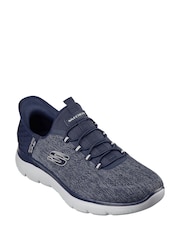 Azul - Zapatos sin cordones Summits Key Pace de Skechers - Imagen 2 de 3