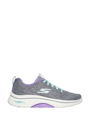 Skechers Grey GO WALK Arch Fit 2.0 Vivid Sunset Shoes - Image 1 of 3