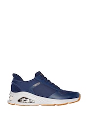 Skechers Blue Womens Tres-Air Uno Easy Steppers Slip In Trainers - Image 2 of 3